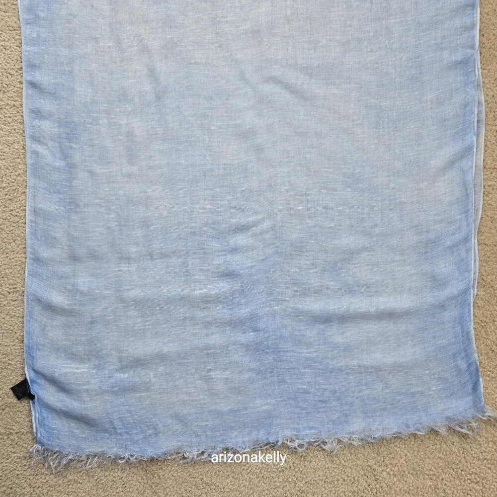 Theory Linen Modal Lightweight Breezy Blue Scarf - Picture 9 of 13